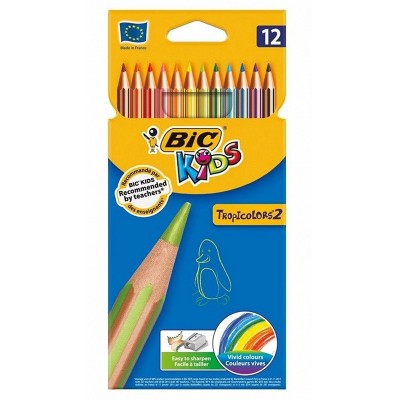 Crayons de couleur Etui de 12 - BIC Tropicolors 2