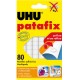 Patafix UHU 80 Pastilles adhésives blanches détachables repositionnables