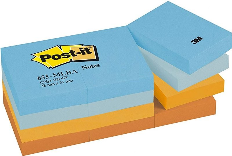 Post-it Notes 4 couleurs Petit format 38 x 51 mm