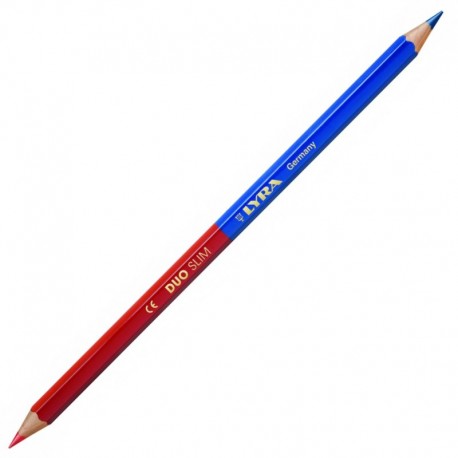 Crayon Bicolore Lyra Duo Slim  2 couleurs Bleu Rouge