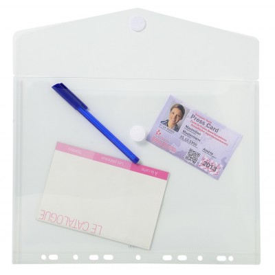 Pochettes enveloppes perforées plastique transparent Paquet de 5 - A4